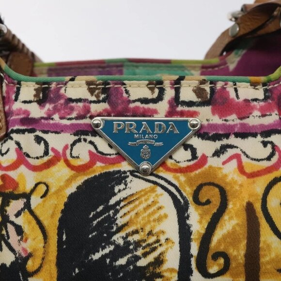 PRADA Hand Bag Nylon Blue Silver Auth 130935 - Picture 13 of 16